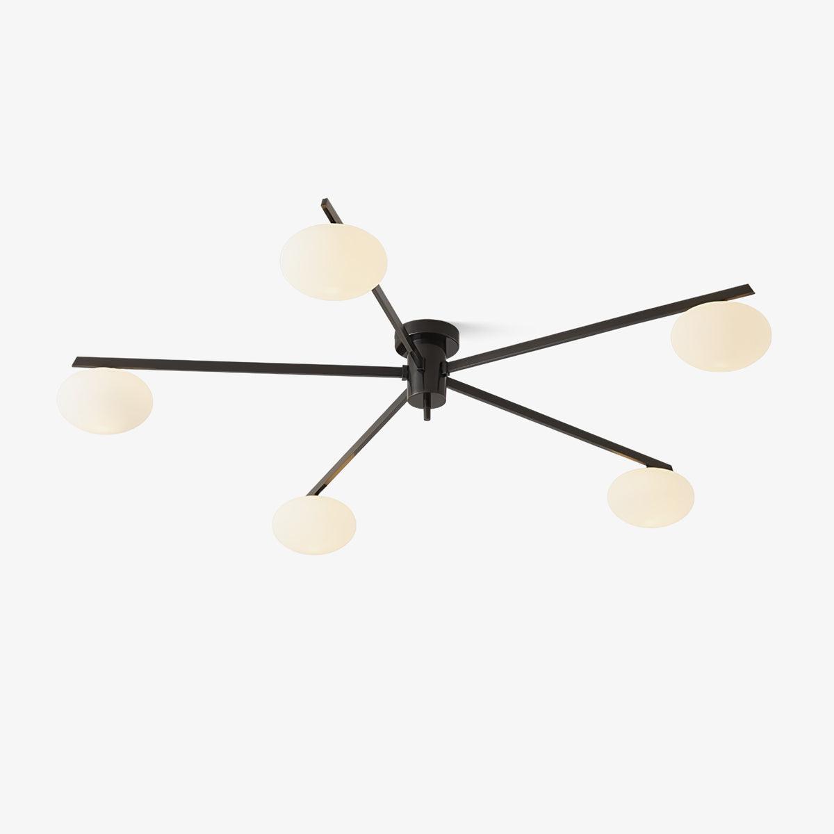 Lustra Ceiling Lamp Black White Glass
