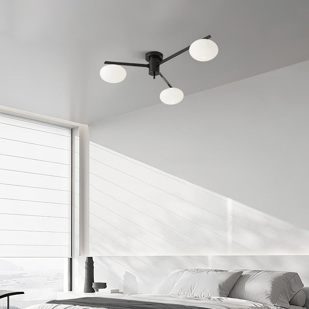 Valentina Modern Glass Black Ceiling Light