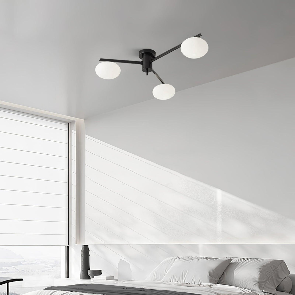 Valentina Modern Glass Black Ceiling Light