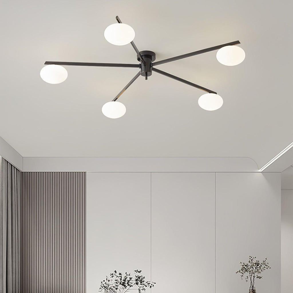 Valentina Modern Glass Black Ceiling Light