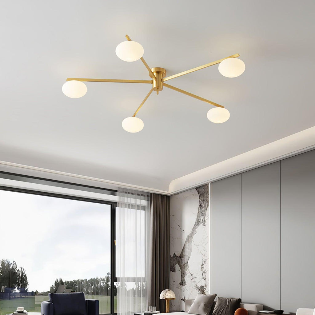 Valentina Modern Glass Black Ceiling Light