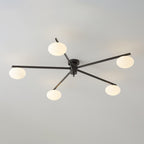 Lustra Ceiling Lamp Black White Glass