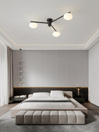 Lustra Ceiling Lamp Black White Glass