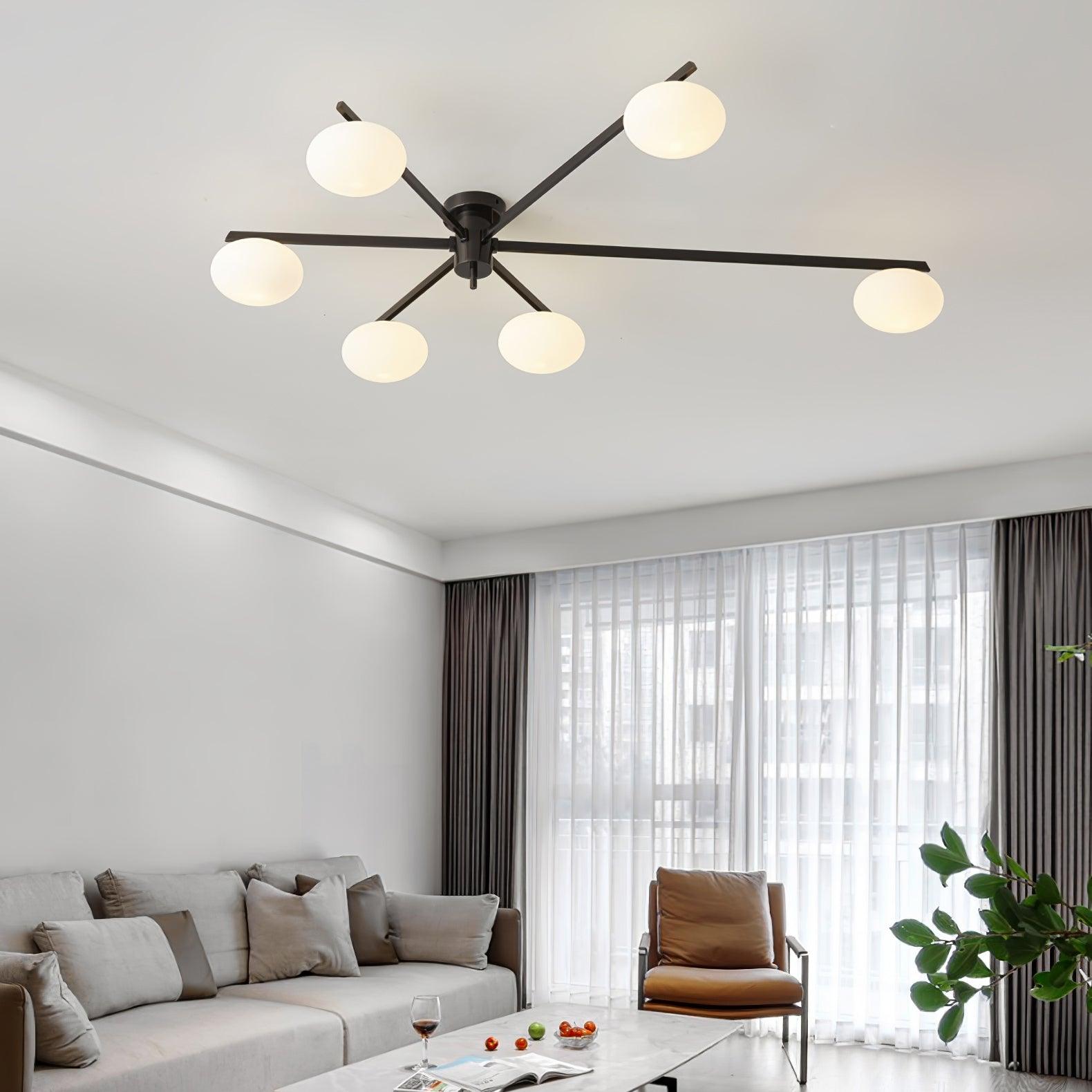 Valentina Modern Glass Black Ceiling Light