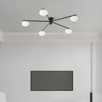 Lustra Ceiling Lamp Black White Glass