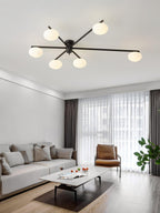 Lustra Ceiling Lamp Black White Glass