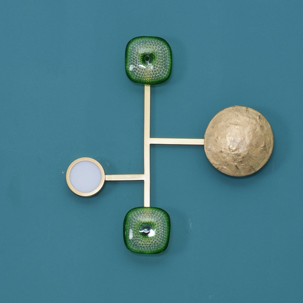 Orbiten Brass & Glass Modern Wall Lamp