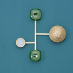 Orbiten Brass & Glass Modern Wall Lamp