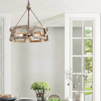 Evelan Individual Creativity Hand-carved Wood Chandelier