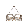 Evelan Individual Creativity Hand-carved Wood Chandelier