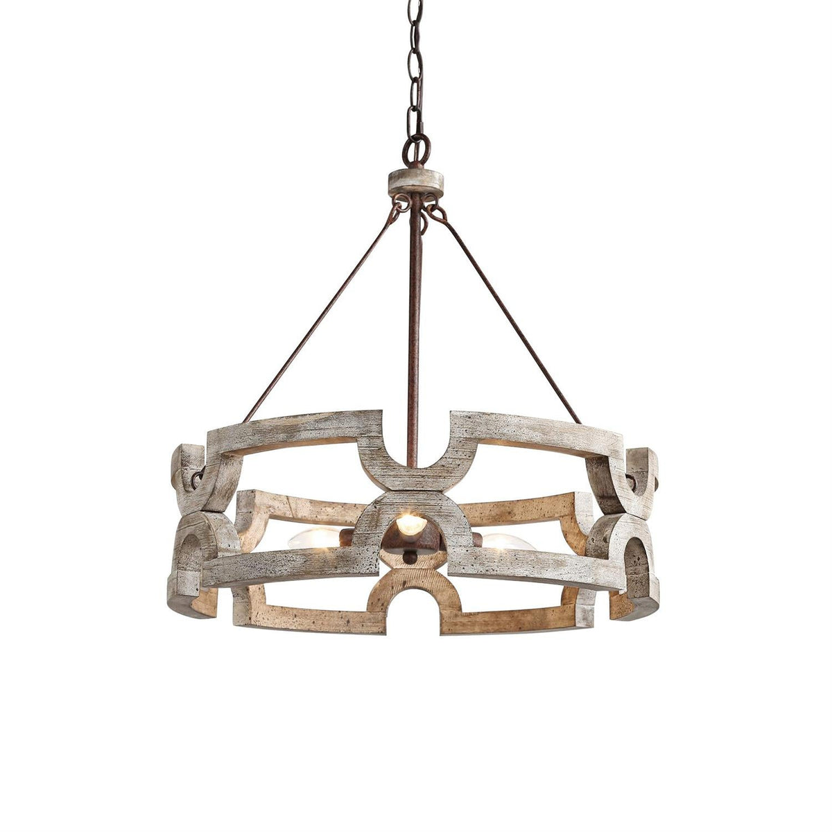Evelan Individual Creativity Hand-carved Wood Chandelier