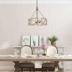Evelan Individual Creativity Hand-carved Wood Chandelier