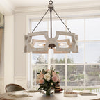 Evelan Individual Creativity Hand-carved Wood Chandelier