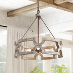 Evelan Individual Creativity Hand-carved Wood Chandelier