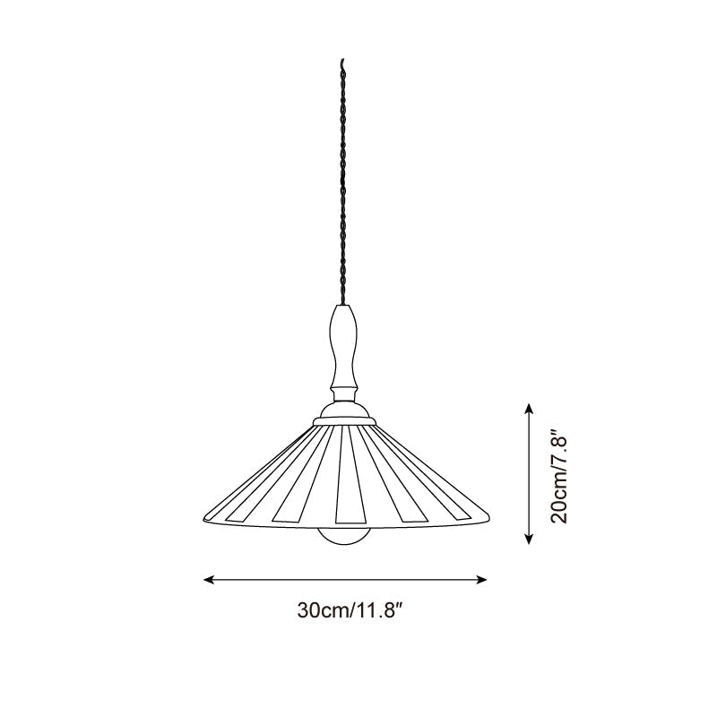 Jollycap Pendant Lamp Striped Ceramic Shade