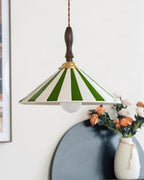 Jollycap Pendant Lamp Striped Ceramic Shade