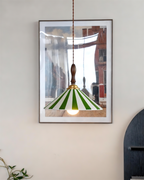 Jollycap Pendant Lamp Striped Ceramic Shade