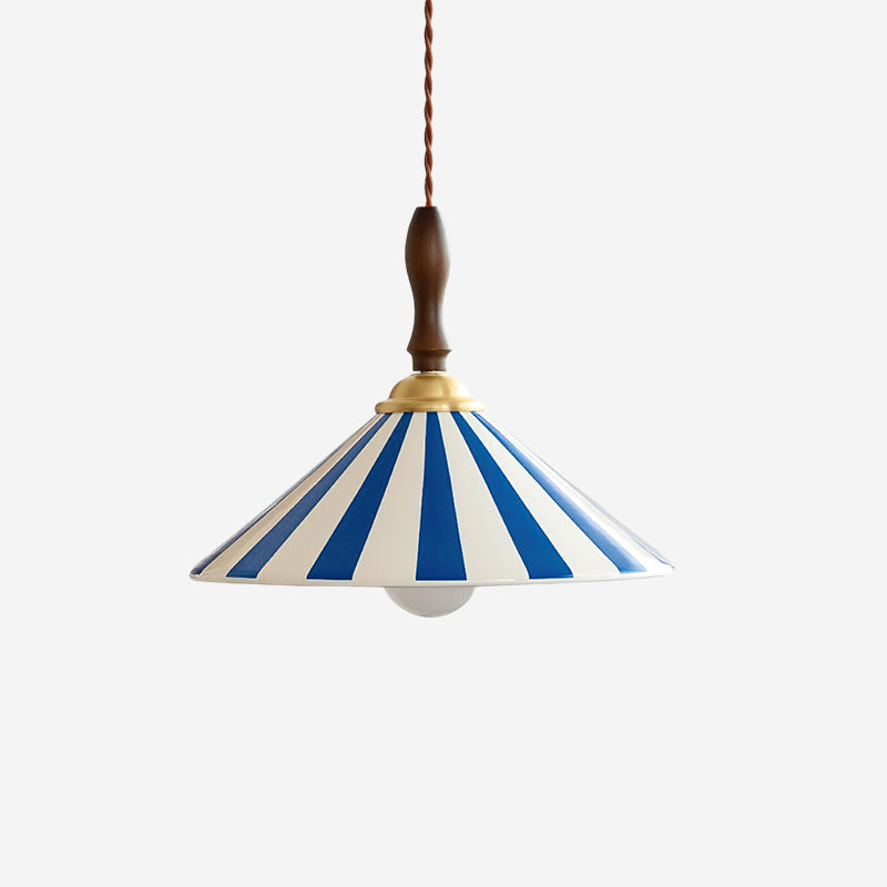 Jollycap Pendant Lamp Striped Ceramic Shade