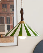 Jollycap Pendant Lamp Striped Ceramic Shade