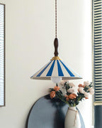 Jollycap Pendant Lamp Striped Ceramic Shade