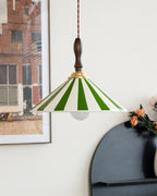 Jollycap Pendant Lamp Striped Ceramic Shade