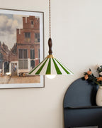 Jollycap Pendant Lamp Striped Ceramic Shade