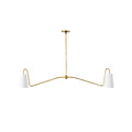 Ormirarae Vintage Industrial Linear Brass Fabric Pendant Lamp