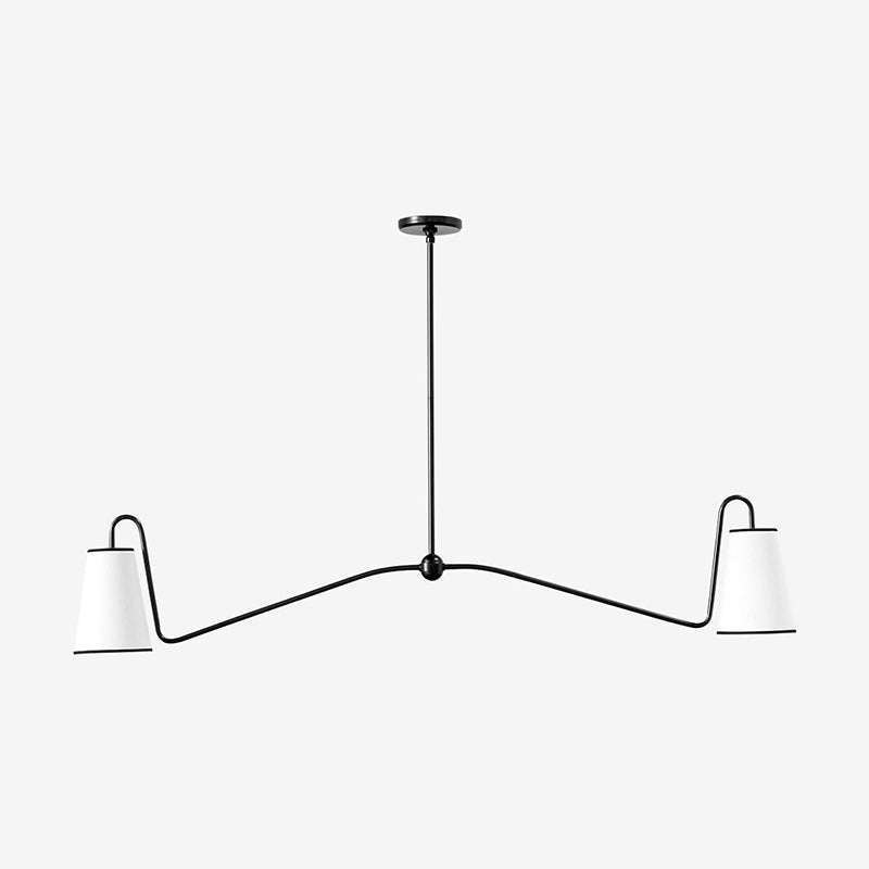 Ormirarae Vintage Industrial Linear Brass Fabric Pendant Lamp
