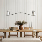 Ormirarae Vintage Industrial Linear Brass Fabric Pendant Lamp