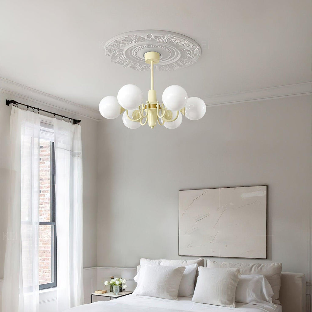 Aira  Glass Chandelier Cream Hue
