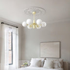 Aira  Glass Chandelier Cream Hue