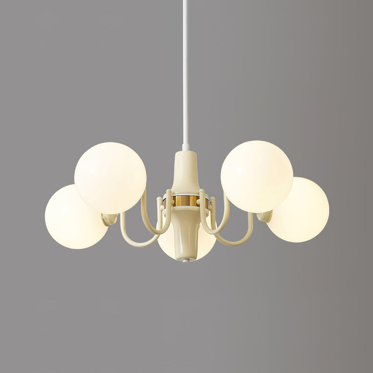 Aira  Glass Chandelier Cream Hue