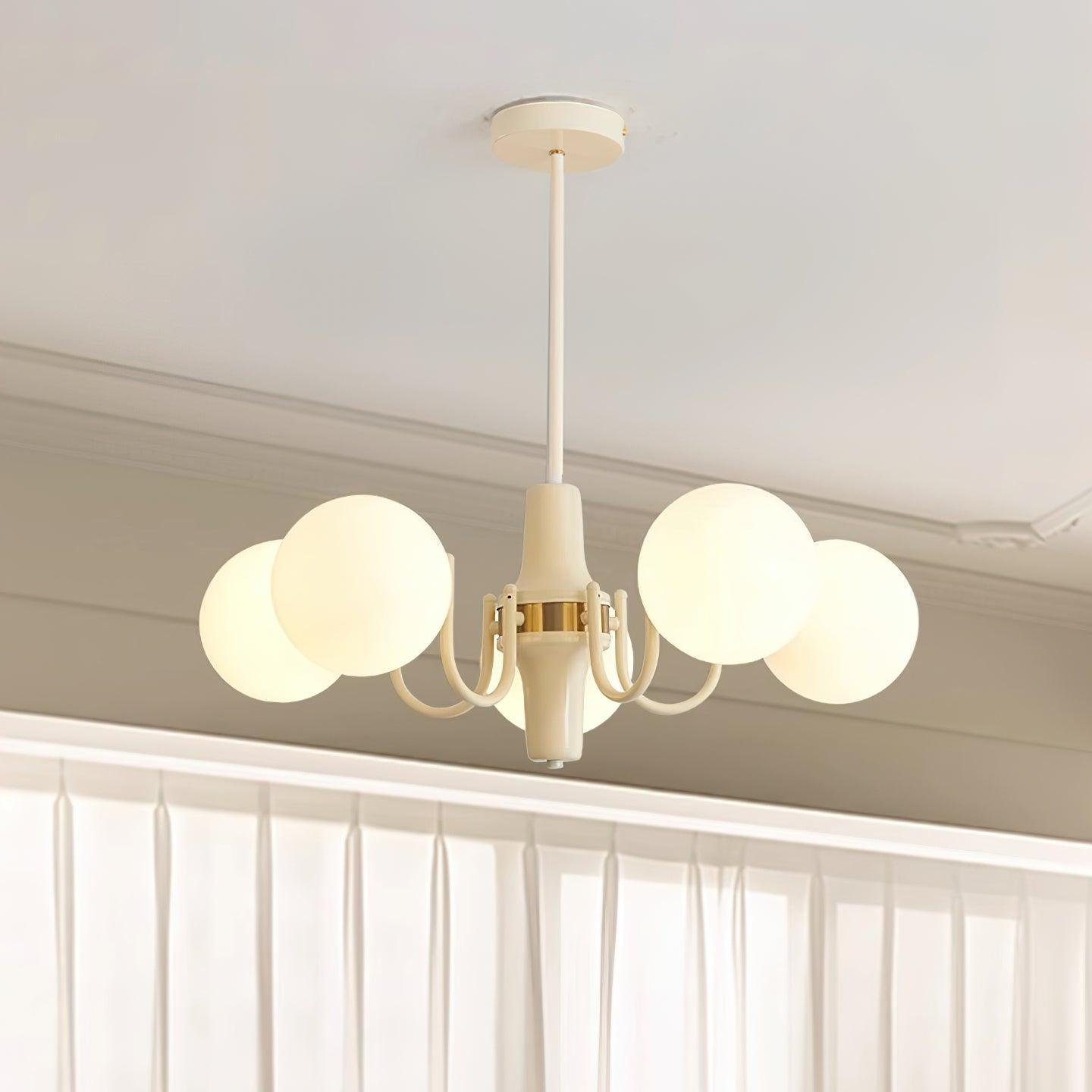Aira  Glass Chandelier Cream Hue