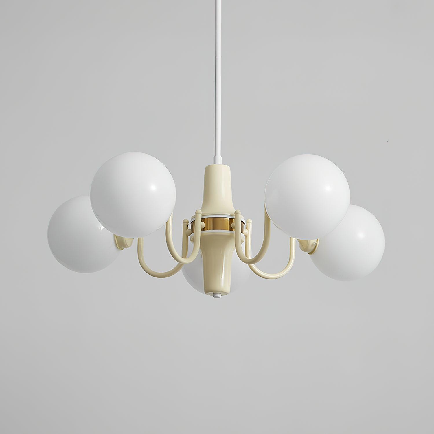 Aira  Glass Chandelier Cream Hue