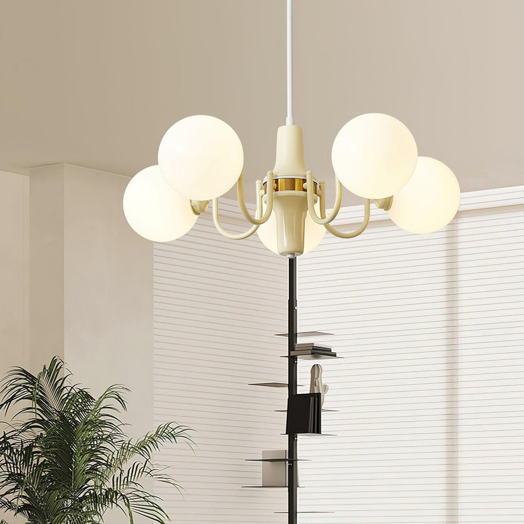 Aira  Glass Chandelier Cream Hue