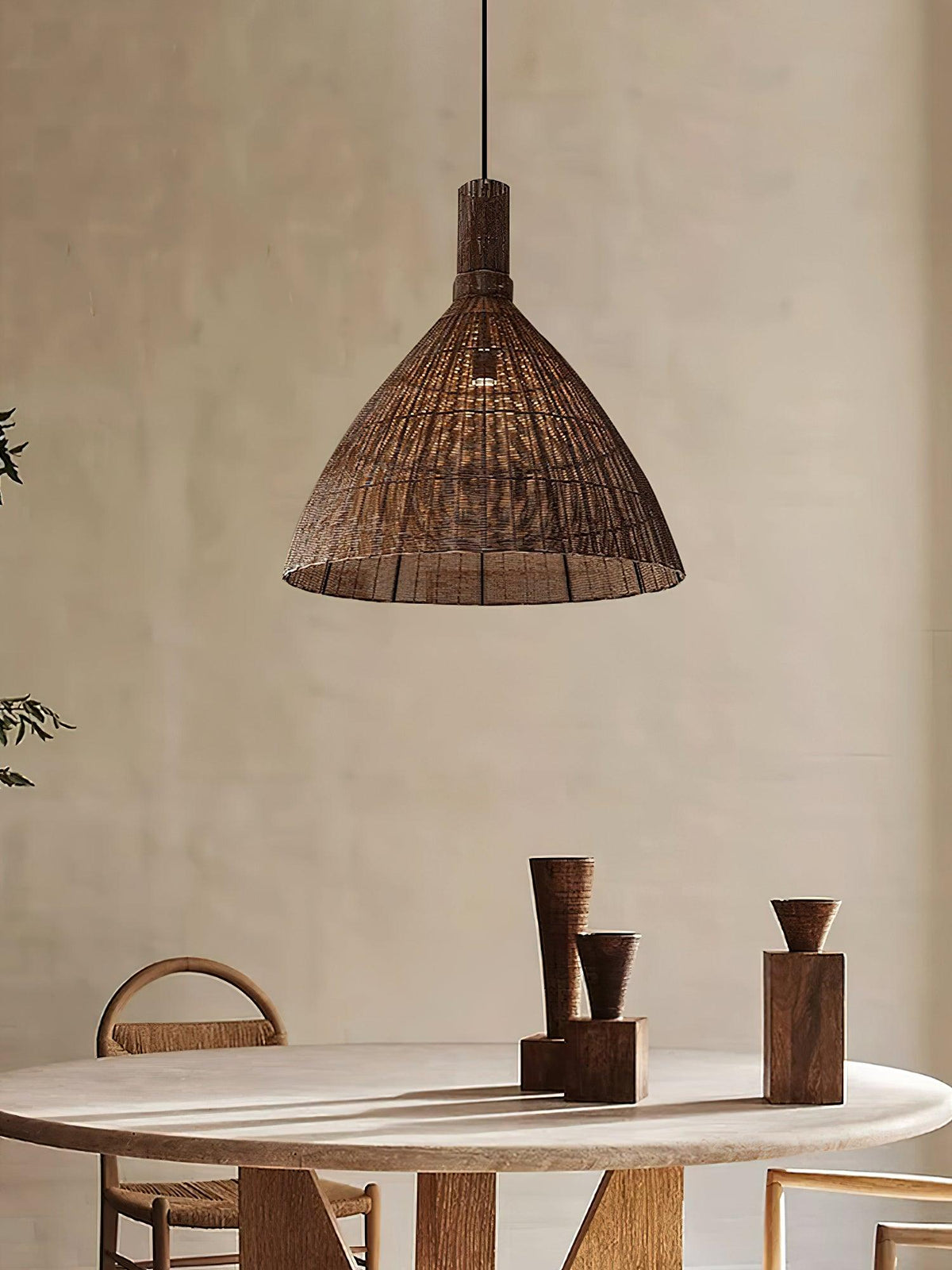 Nytheos Art Natural Rattan Pendant Light