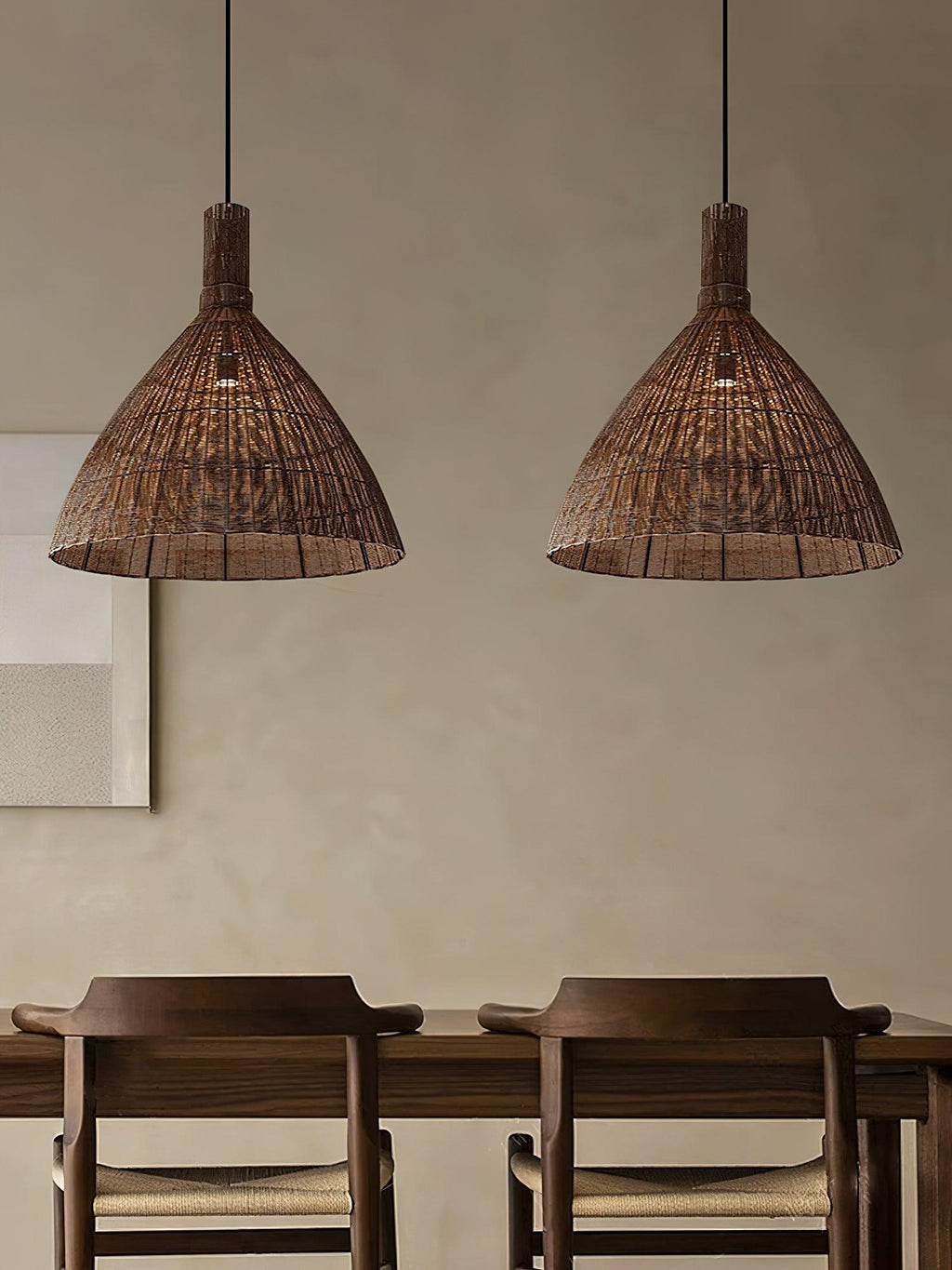 Nytheos Art Natural Rattan Pendant Light