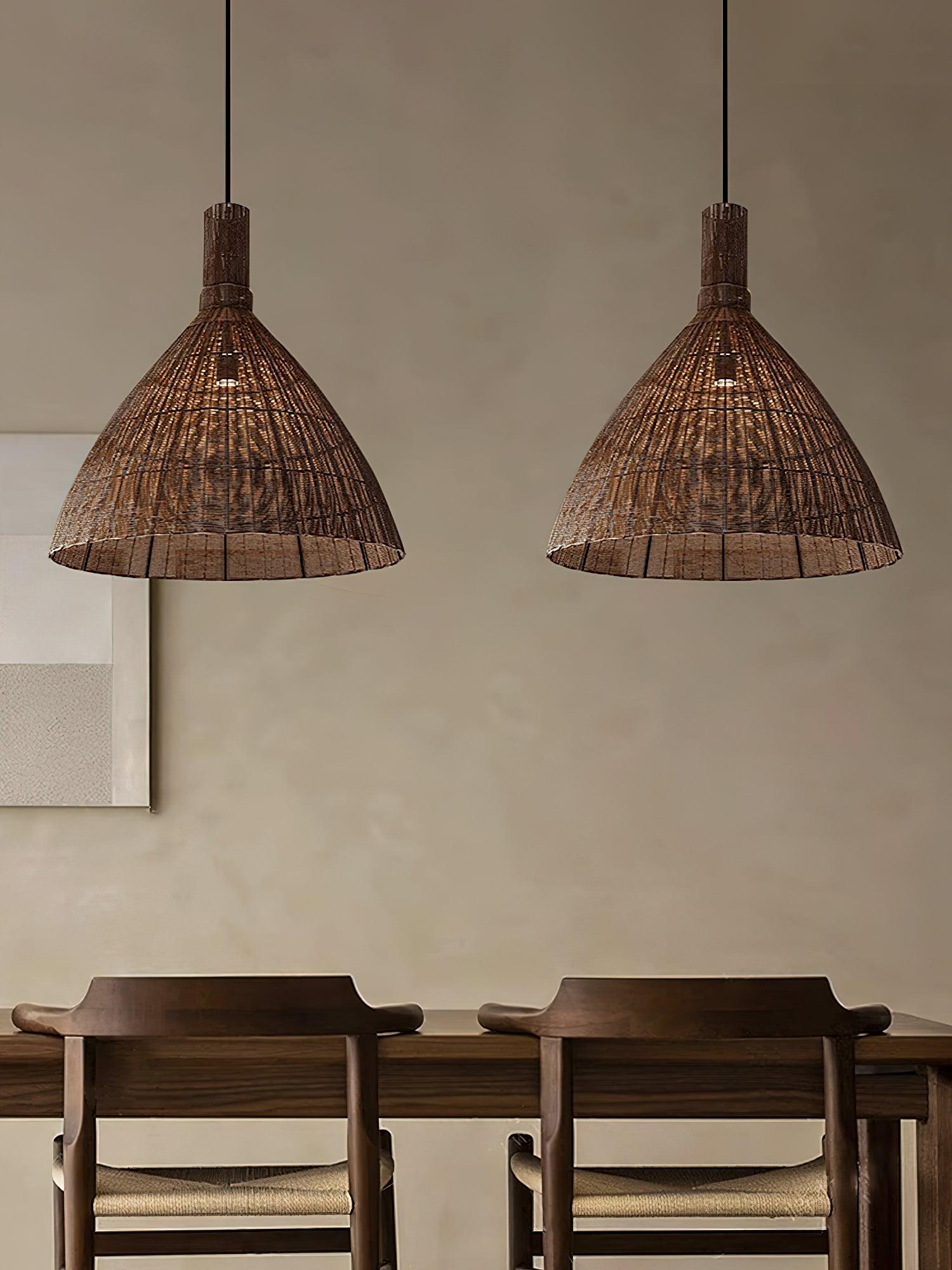 Nytheos Art Natural Rattan Pendant Light