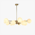 Lustra Chandelier Brass Opal Glass