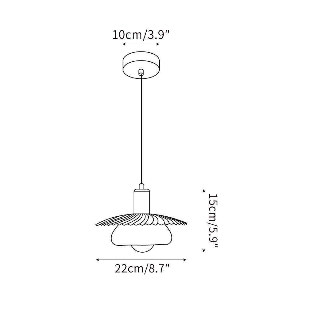 Elysor Brass and Glass Pendant Lamp