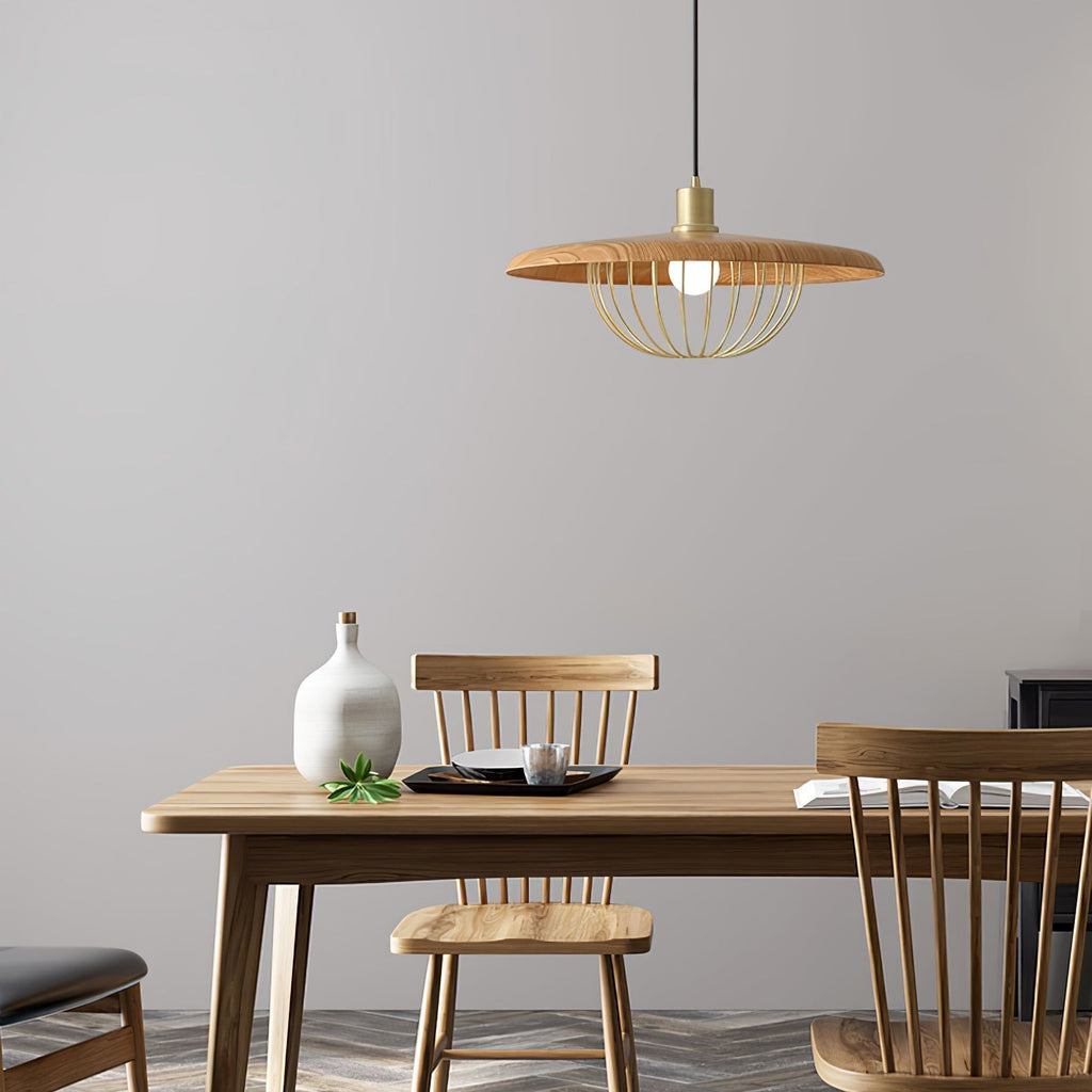 Elanora Wood Retro Vintage Pendant Lamp