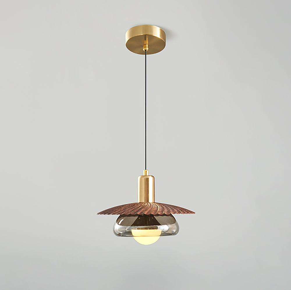 Elysor Brass and Glass Pendant Lamp