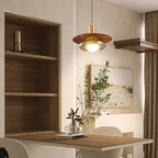 Elysor Brass and Glass Pendant Lamp