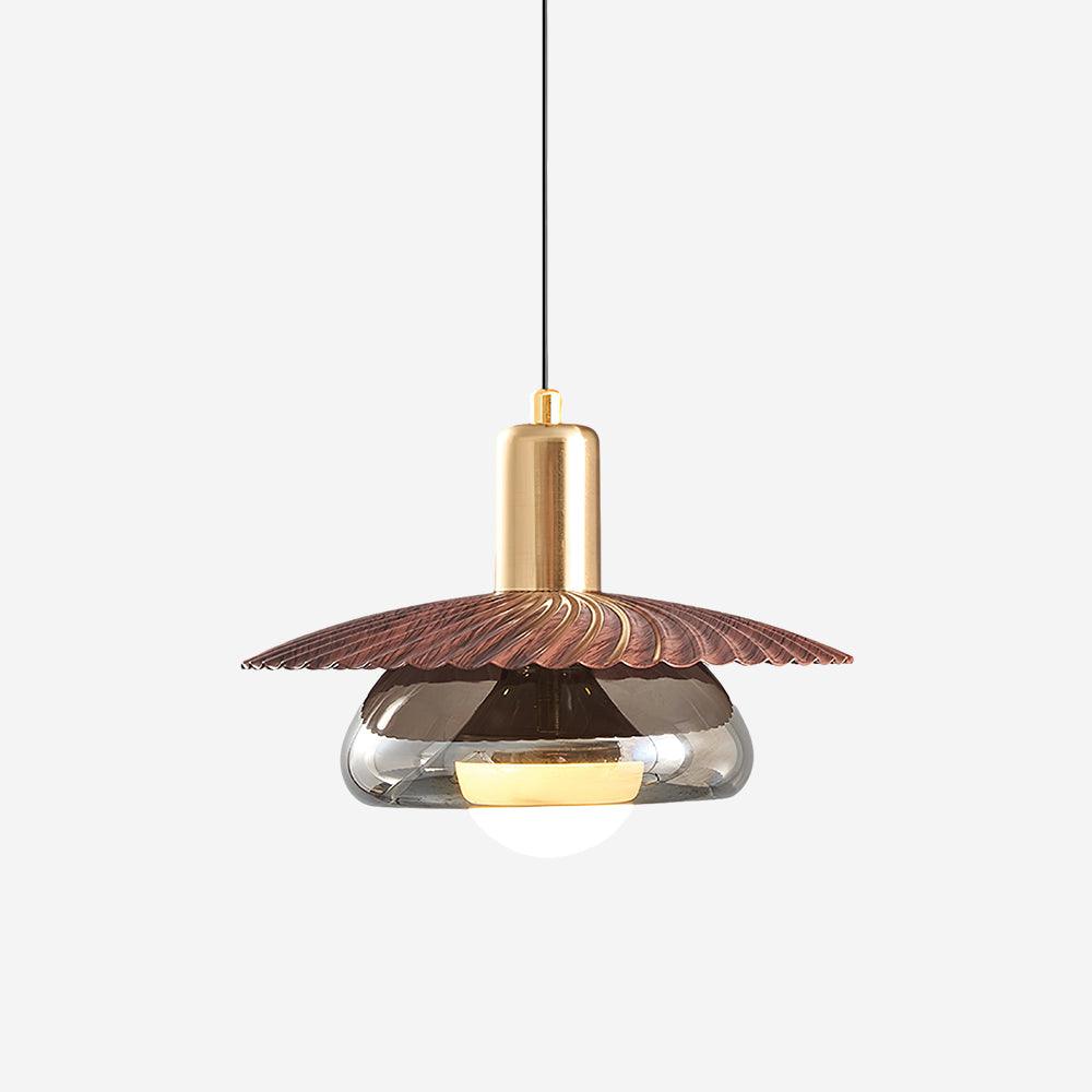 Elysor Brass and Glass Pendant Lamp