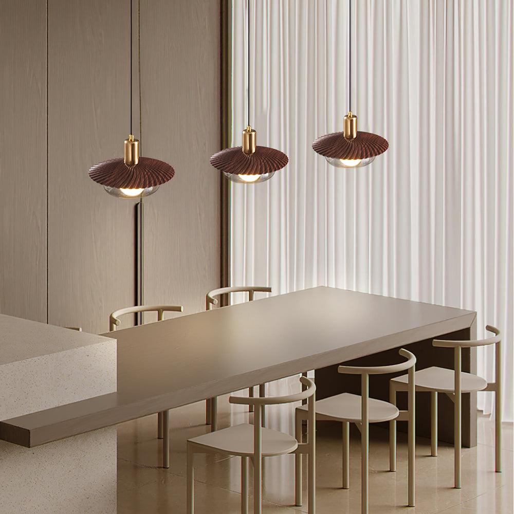 Elysor Brass and Glass Pendant Lamp