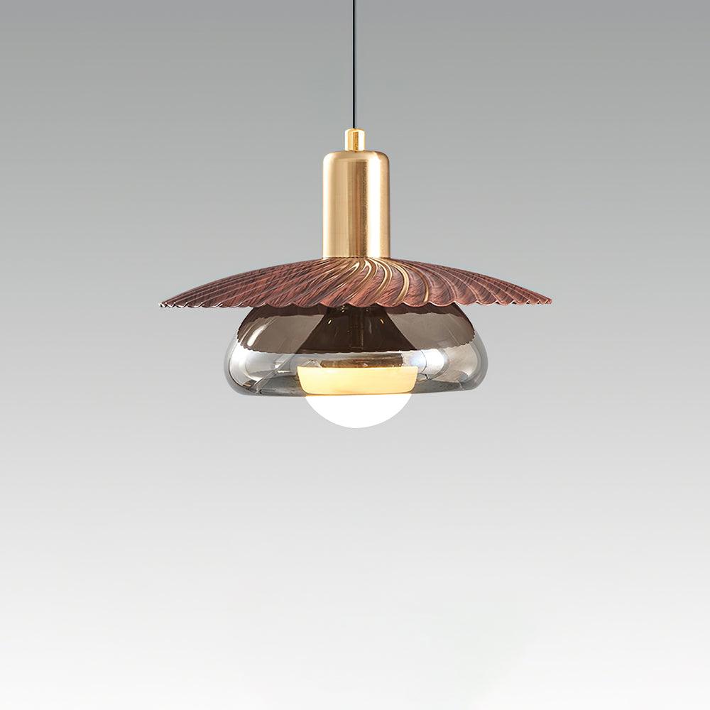 Elysor Brass and Glass Pendant Lamp