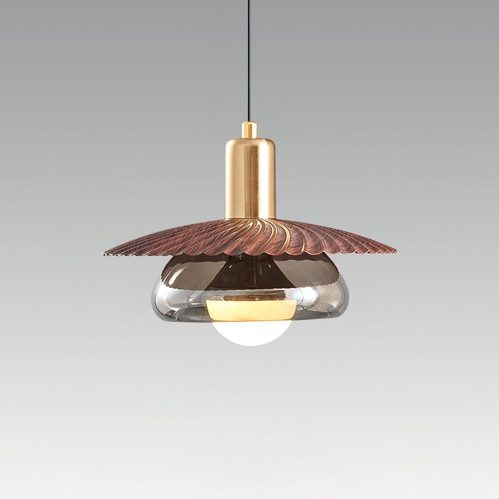 Elysor Brass and Glass Pendant Lamp