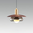 Elysor Brass and Glass Pendant Lamp