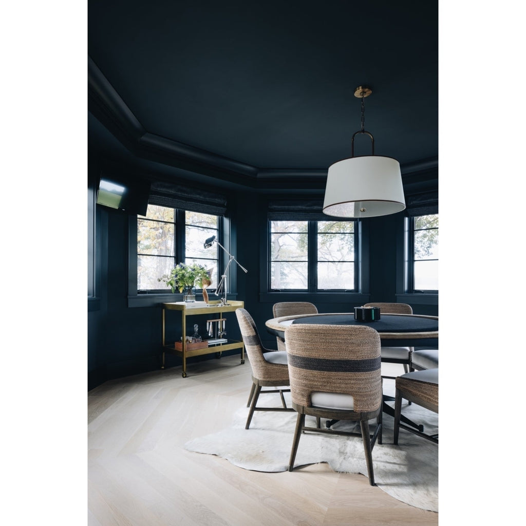 Aurzorora Vintage Industrial Brass Fabric Pendant Lamp