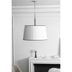 Aurzorora Vintage Industrial Brass Fabric Pendant Lamp